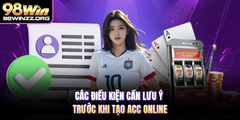 Các điều kiện cần lưu ý trước khi tạo acc online